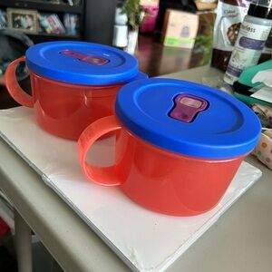 Tupperware Crystalwave Plus Soup Mug Set